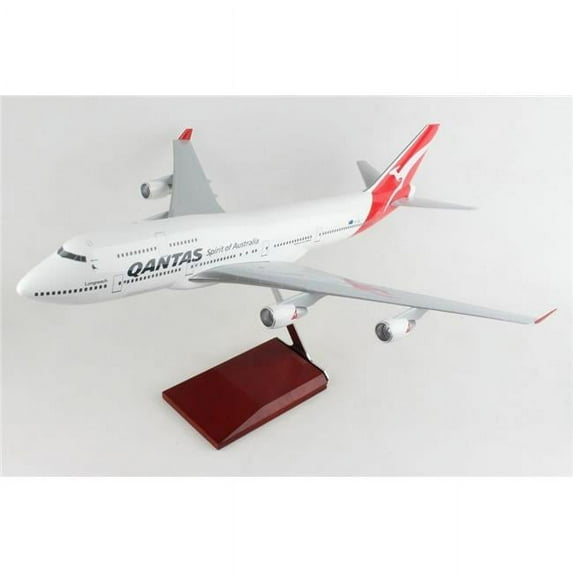 1-100 Scale No Gear Qantas Model Plane for 747-400
