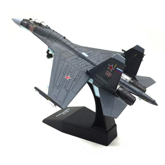 1:100 Scale Russian SU-35 Airplane Model with Display Stand for Military Enthusiasts Gifts Home Decor