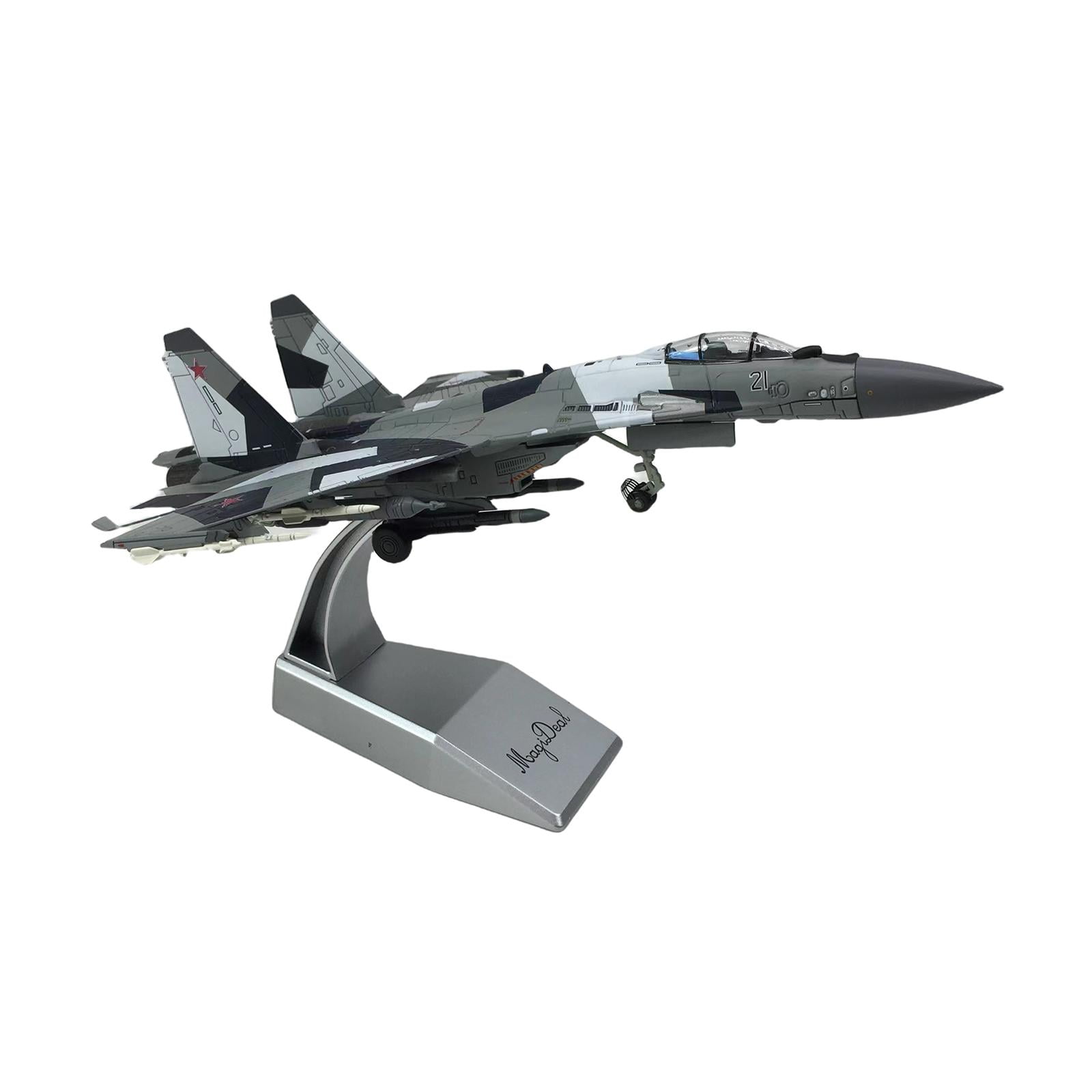 1:100 Scale Russian SU-35 Fighter Alloy Diecast Metal Plane for