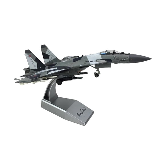 1:100 Scale Russian SU-35 Fighter Alloy Diecast Metal Plane for Desktop Office Decor Ornaments