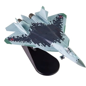 1:100 Scale Russian Su-57 Stealth Fighter Aircraft Model Alloy+ABS Plastic for Display Gift