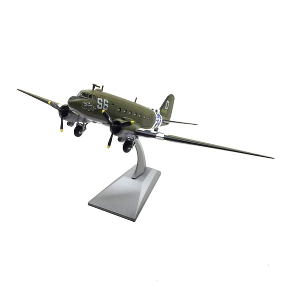 1/100 Scale WWII Douglas C-47 Transport Aircraft Alloy Aircraft Model Plane Souvenir Static Display TAPDRA Spare Part