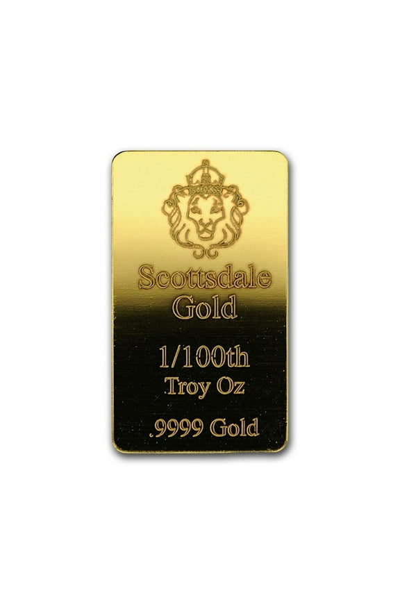 1/100 oz Gold Bar - Scottsdale Mint
