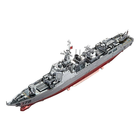 1:1000 Metal Ship Kits 052D Destroyer Model Military Model Kit DIY Unassembled Kit
