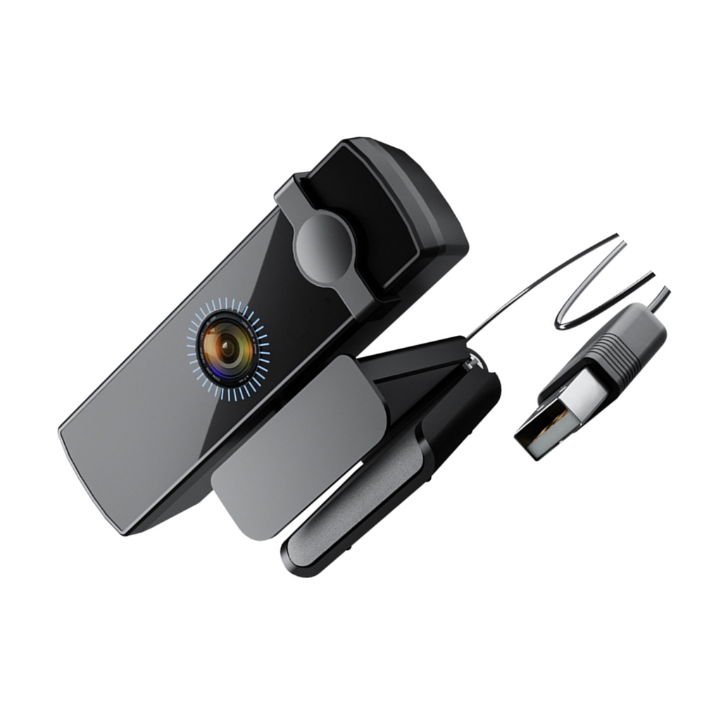 1. 1080P Facial Recognition Webcam With Auto Focus 120° Wide Built-In Noise Reduction Mics USB Mount
