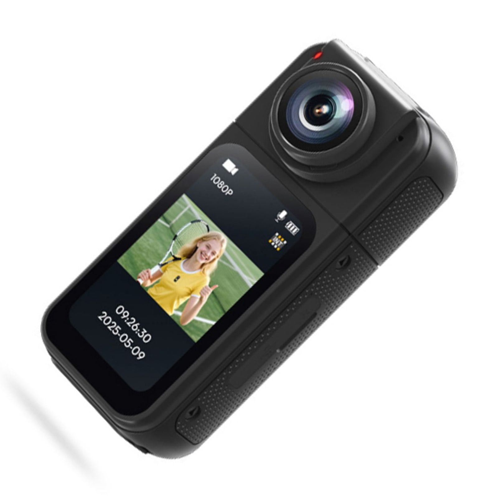 1. 1080P Wearable Action Camera 180° Rotating Lens Video Recorder for Outdoor Sports & Motorcycle Travel