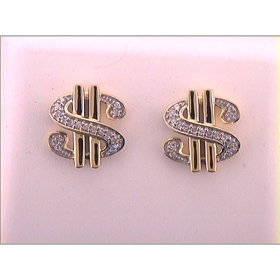 1/10CTW-DIA P1P2 GIFT DOLLAR EARRING
