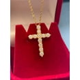 thumbnail image 1 of 1.10Ctw Round Cut Lab-Created Diamond Cross Pendan14K Yellow Gold Plated, 1 of 4