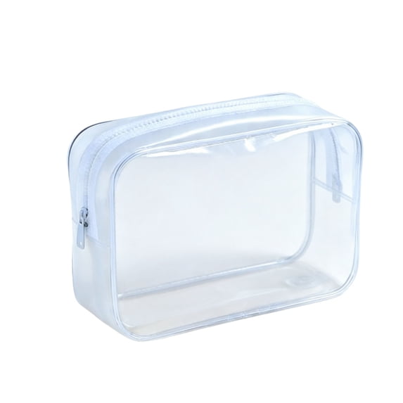 1-10PC Clear Toiletry Bag Quart Size Travel Makeup Cosmetic Pouch Waterproof Transparent Organizer with Zipper Carry-On Airport Compliant for Women Men Travel Essential 6.7x2x4.5 Inch