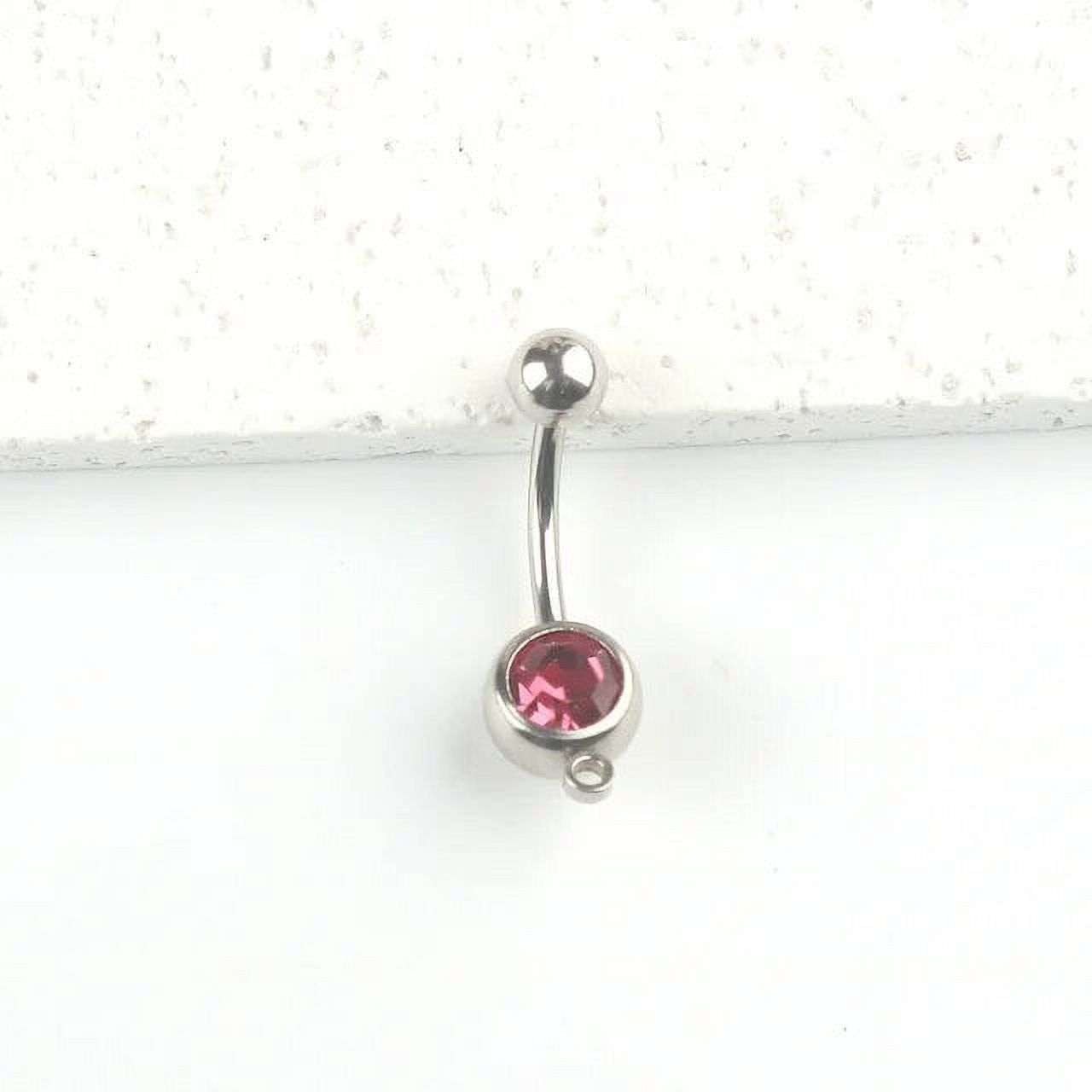 110PCS 14G Stainless Steel Belly Button Ring DIY Navel Ring Supply