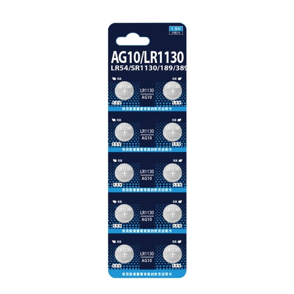 1. 10PCS AG10 LR1130 Button Cell Batteries, Long-Lasting Power for Watches, Calculators, Medical Devices