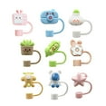 thumbnail image 1 of 1-10PCS Mugs 3D Straw Topper Accessories,10mm Splashproof Straw Cover Cap, Jahhsay®, 1 of 9