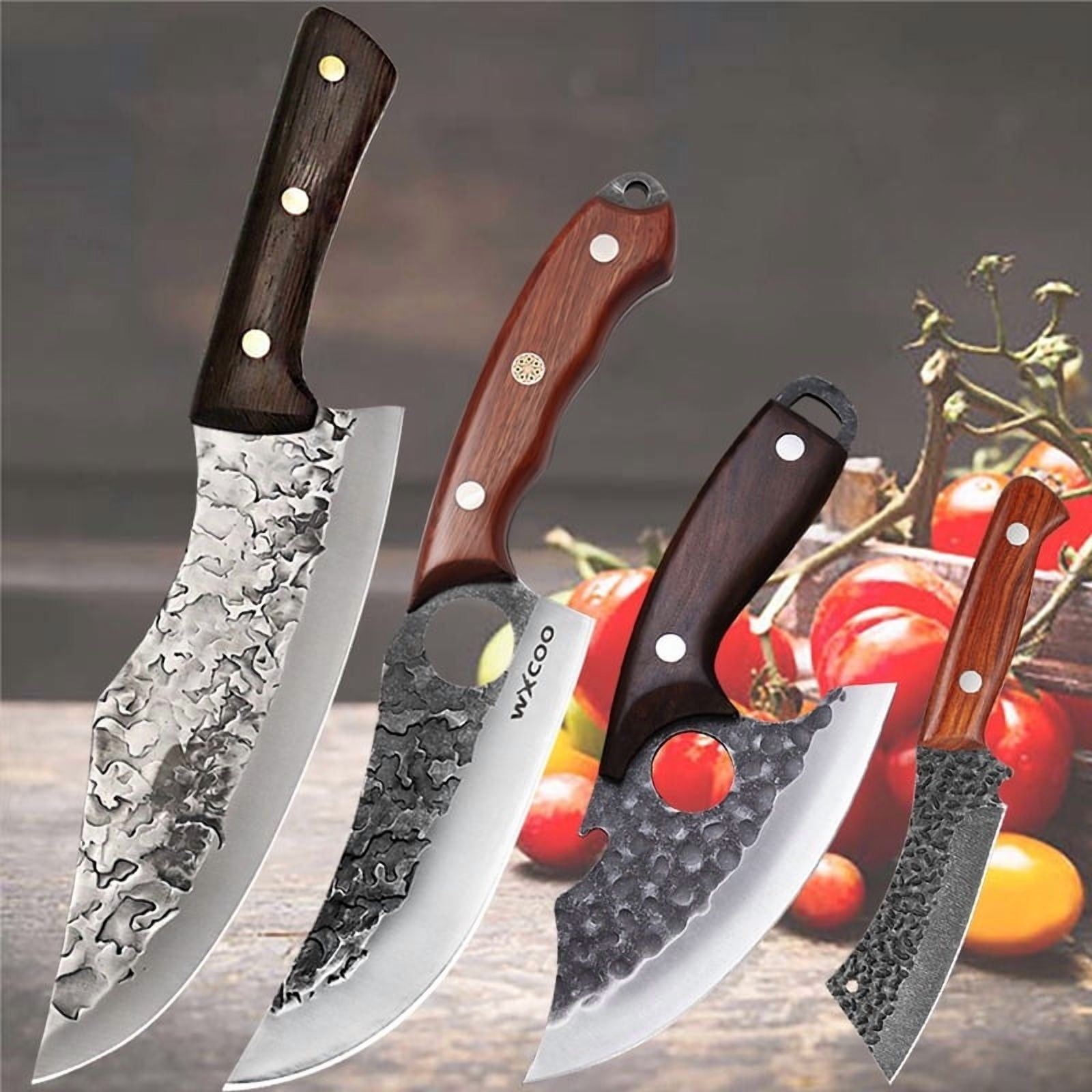 1-10PCS Stainless Steel Professional Chef Knife Kitchen Supplies Knives for Men Unique Knives Utility Knife Fish Knife Beef Knife Vegetable Chopper Multipurpose Knife Knife Case Boning Knife