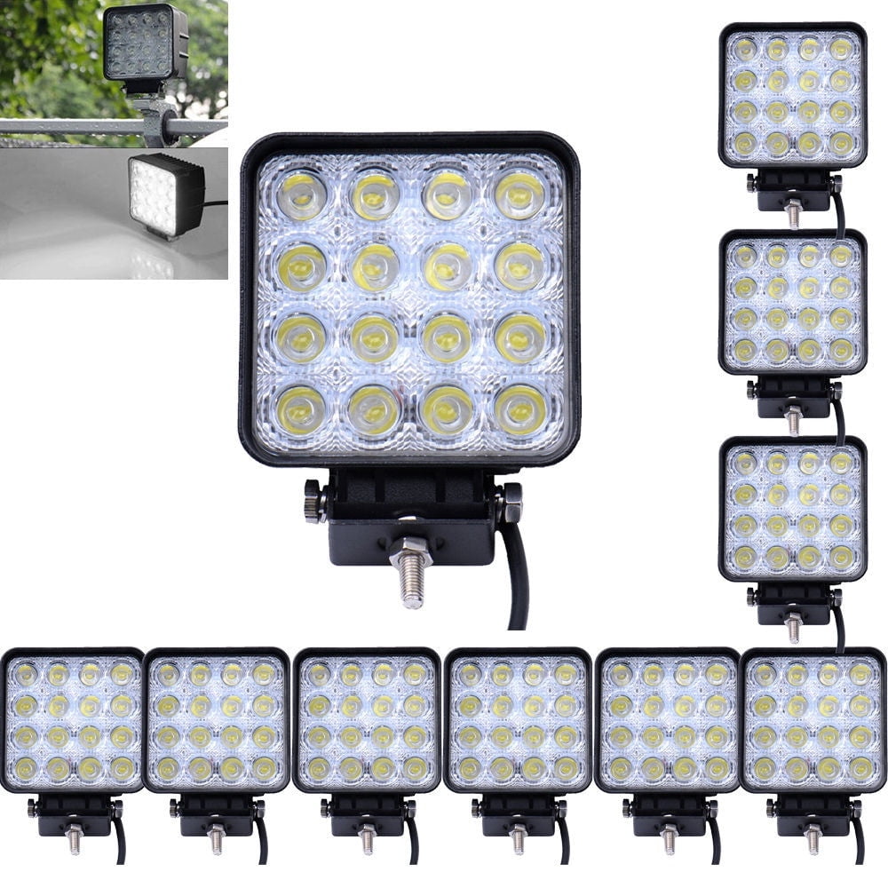 1-10Pcs 48W LED Work Light Car Truck SUV Offroad Beam Light LED ...