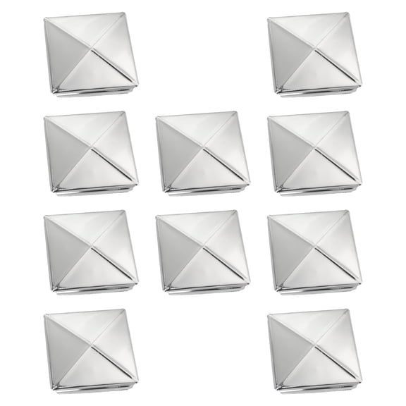 1/10Pcs Square Pipe Stainless Steel Hole Plug- Insert End Cap Decorative Pyramid Shape Post Cap Cover 40/50/60/80/100mm