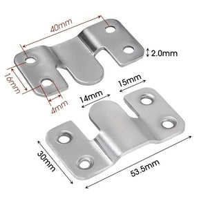 1-10Set Picture Frame Hooks Stainless Steel Wall Hanger Flush Mount Hanging Buckle Furniture Interlock Bracket Joint Connector