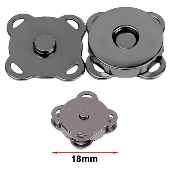 1/10Sets Magnetic Snap Button Metal Invisible Sew on Button Lock Clasps Fasteners for Purse Bags Clothes Craft DIY Accessories