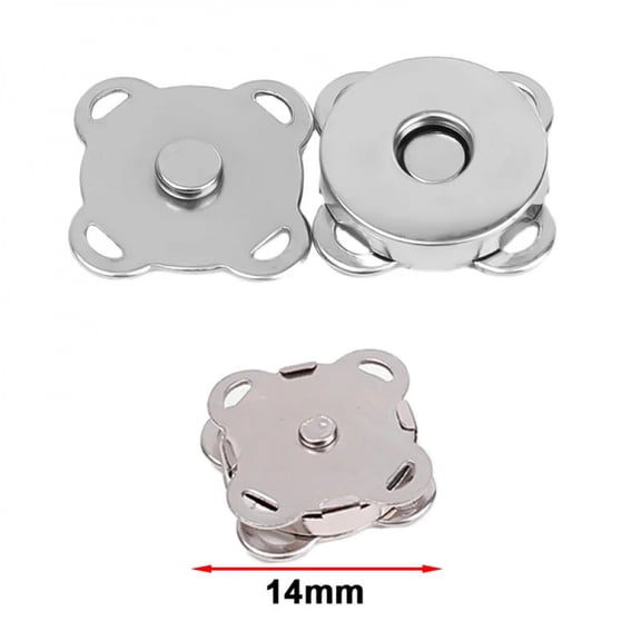 1/10Sets Magnetic Snap Button Metal Invisible Sew on Button Lock Clasps Fasteners for Purse Bags Clothes Craft DIY Accessories