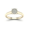 thumbnail image 1 of 1/10ct TDW Diamond 10K Yellow Gold Cluster Engagement Ring, 1 of 4