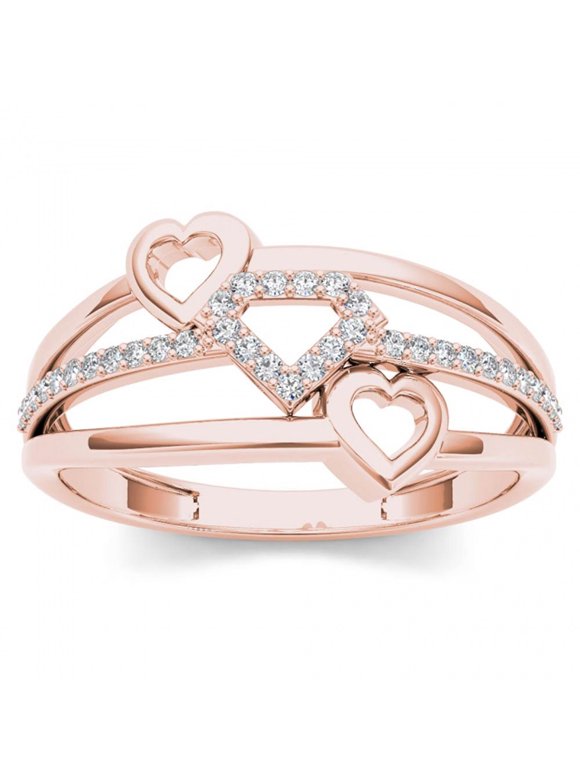 Rose Gold Stacked Wedding Rings