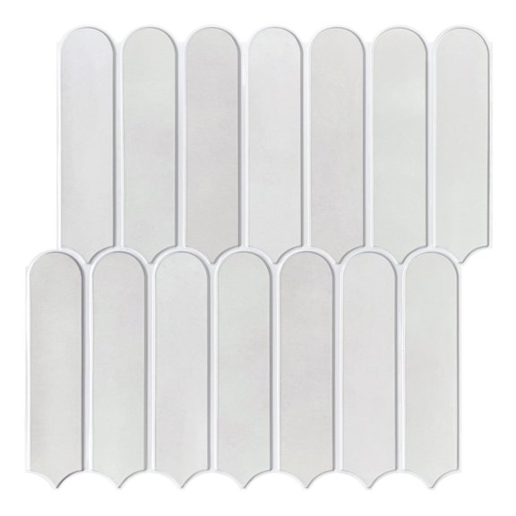 1/10pcs 3D Decorative Tile Stickers, 3D Fish Scale Textures, Matte 30cm x 30cm, Water and Mold Resistant, for Kitchen Bathroom W