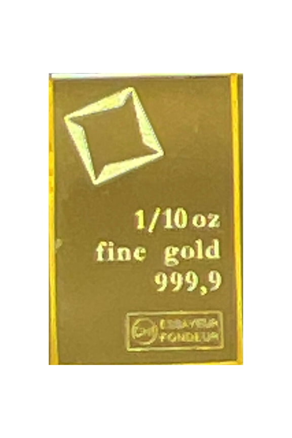 1/10th oz Gold Valcambi Suisse CombiBar .9999 Fine Gold