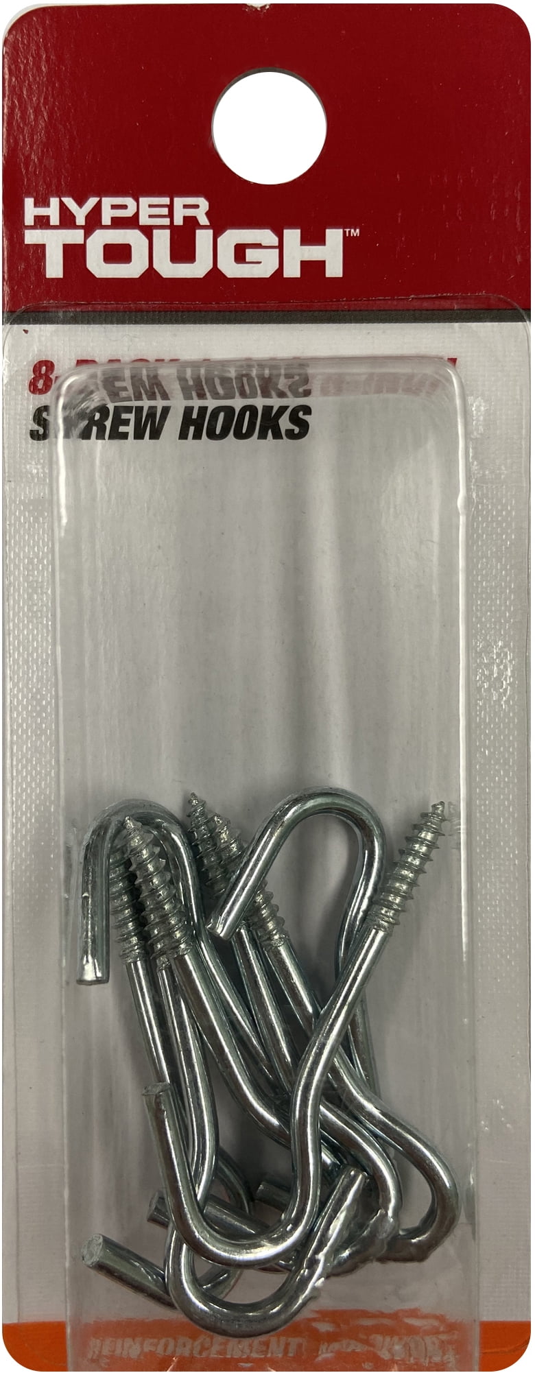 111/16 in. Screw Hook, Zinc Plated, 8 Pack