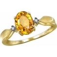 thumbnail image 1 of 1.11 Carat Citrine Gemstone and Accent White Diamond Ring, 1 of 1