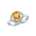 thumbnail image 1 of 1.11 Carat Citrine Gemstone and Accent White Diamond Ring, 1 of 4