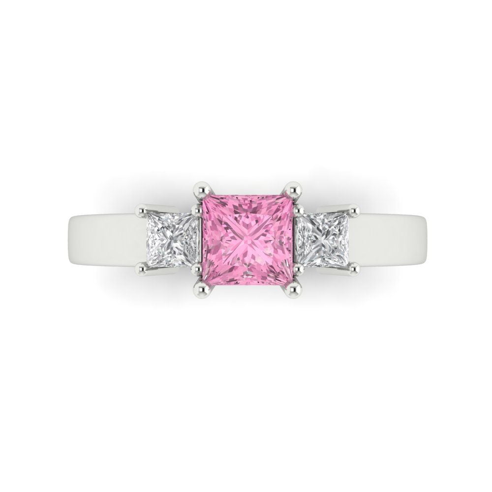 Simulated pink sale diamond ring