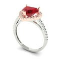 thumbnail image 1 of 1.11 ct Princess Cut Clear Crystal 18k Yellow Gold Engraving Statement Bridal Wedding Three-Stone Designer Ring Size 6.75, 1 of 7