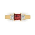 thumbnail image 1 of Clara Pucci 14K Yellow Gold 1.11ct Garnet Three-Stone Ring for Women, 1 of 8