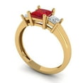 thumbnail image 1 of 1.11ct princess cut tourmaline 18k yellow gold 3 stone Bridal Wedding Engagement Promise Anniversary Ring for Women size 4.75, 1 of 7