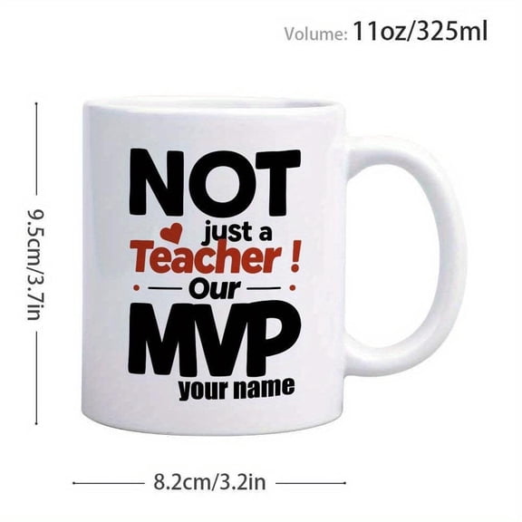 1 11oz custom teacher coffee cup Personalized ceramic cup Teacher s Day Birthday Christmas thank you home or office use teacher souvenir school staff