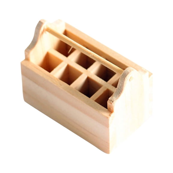 1:12 / 1:6 Miniature Toolbox for Dollhouse with Wooden Material