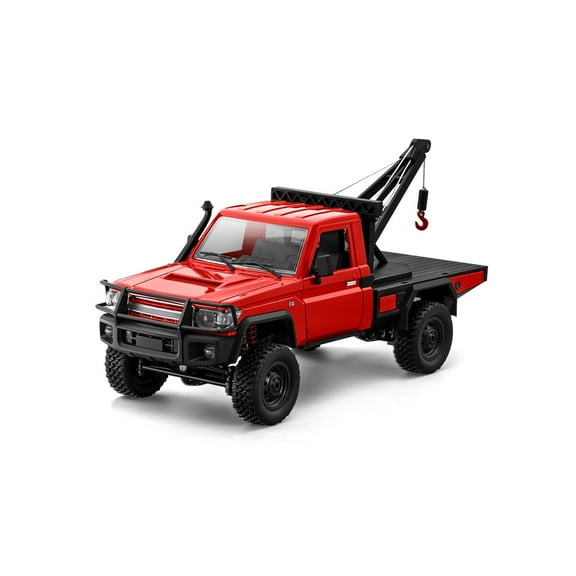 1/12 4WD RC Crane Truck Crawler, 2.4GHz Full Proportional Remote Control Car with Functional Crane, Liftable Hook, 2-Speed Transmission & LED Lights, All-Terrain RC Engineering Truck, RTR