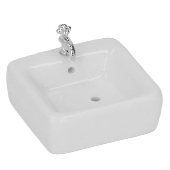 1:12 Bathroom Sink Hand Crafted Ceramic Mini Bathroom Sink Doll Accessories Accessories Gift for Girls