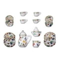 thumbnail image 1 of 1:12 Ceramic Tea Set, 15pcs Miniature Porcelain Tea Cup Set Teapot Cup Plate Saucers Kitchen Utensils Accessories, 1 of 9