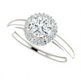 thumbnail image 1 of 1.12 Ct Excellent Round Diamond Wedding Rings for Ladies Solid 14K White Gold, 1 of 7