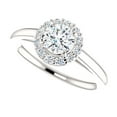 thumbnail image 1 of 1.12 Ct Stunning Round Real Moissanite Engagement Rings for Women Solid 950 Platinum, 1 of 7