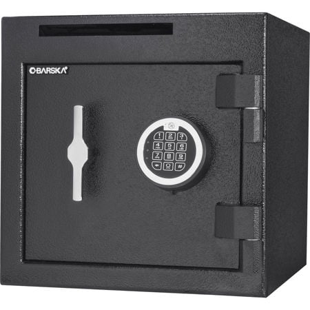 Barska - 1.12 CUBIC FT SLOT KEYPAD DEPOSITORY SAFE - Black