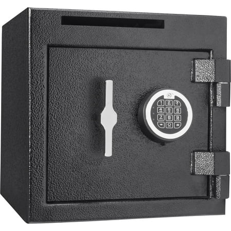 Barska - 1.12 CUBIC FT SLOT KEYPAD DEPOSITORY SAFE - Black