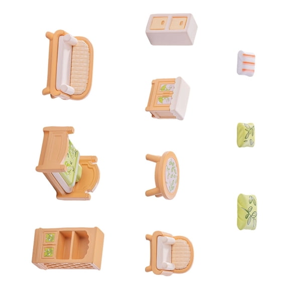 1/12 Doll House Living Room Decoration Furniture Set Chinese Theme Miniatures