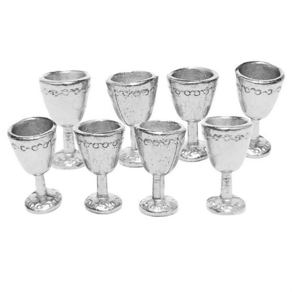 1:12 Dollhouse Accs 8x Miniature Goblet Glasses Champagne Cups Model