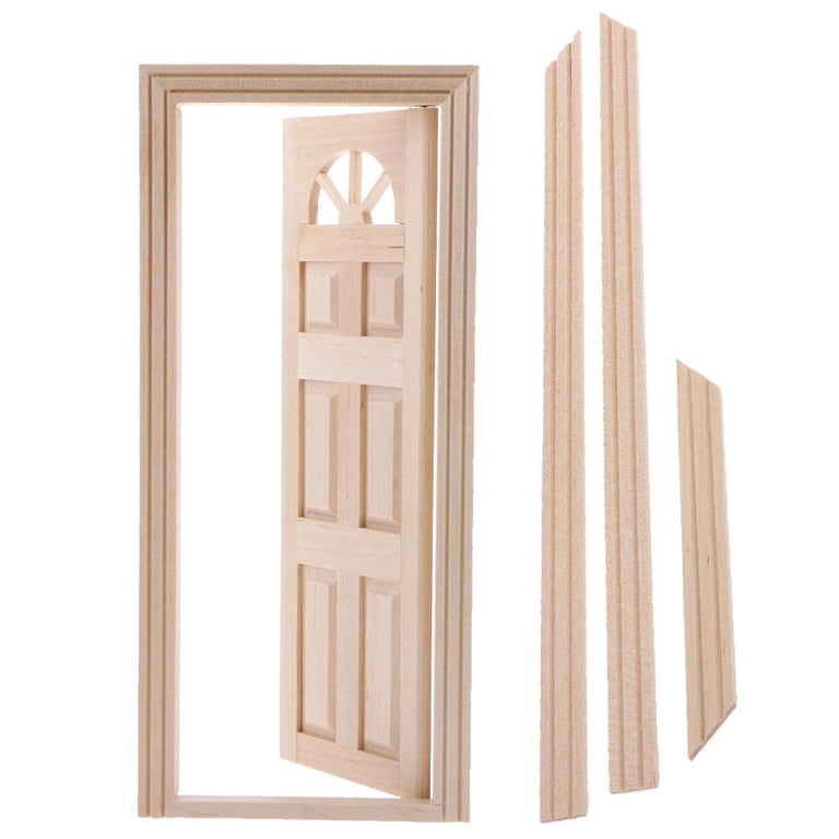 1:12 Dollhouse Door Miniature Furniture Wooden Doors for DIY Scene