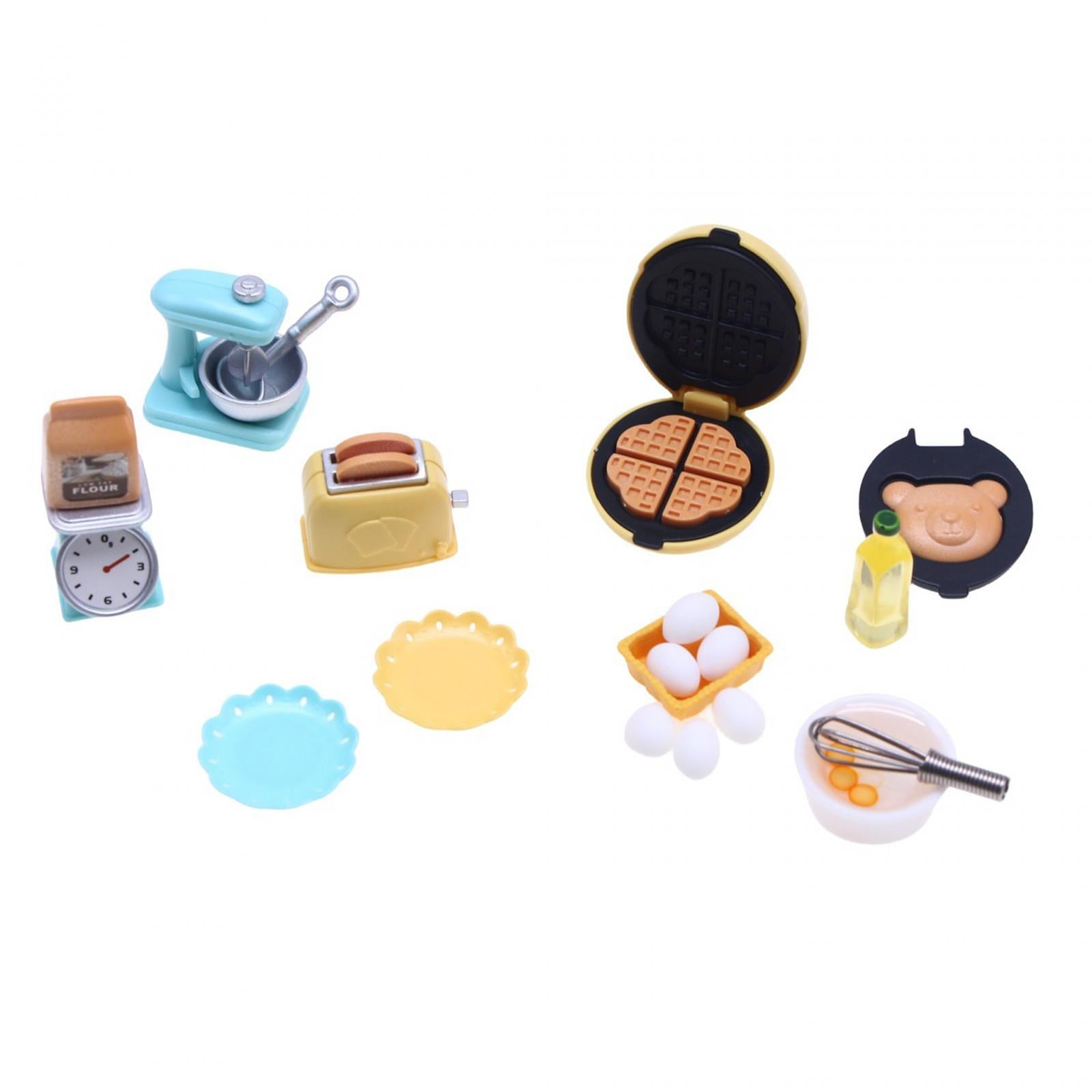 112 Dollhouse Kitchen Set Miniature Furniture Toys Kids Pretend Play Kitchen Appliances Toys