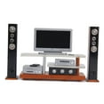 thumbnail image 1 of 1:12 Dollhouse Miniature Furniture TV Surround Sound Set, 1 of 6