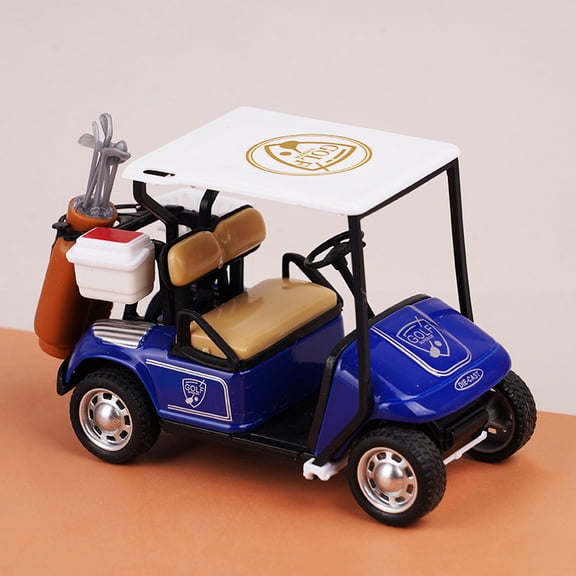 1:12 Dollhouse Miniature Golf Cart Model Alloy Pull-back Car Kids Pretend Play Toys Doll House Accessories