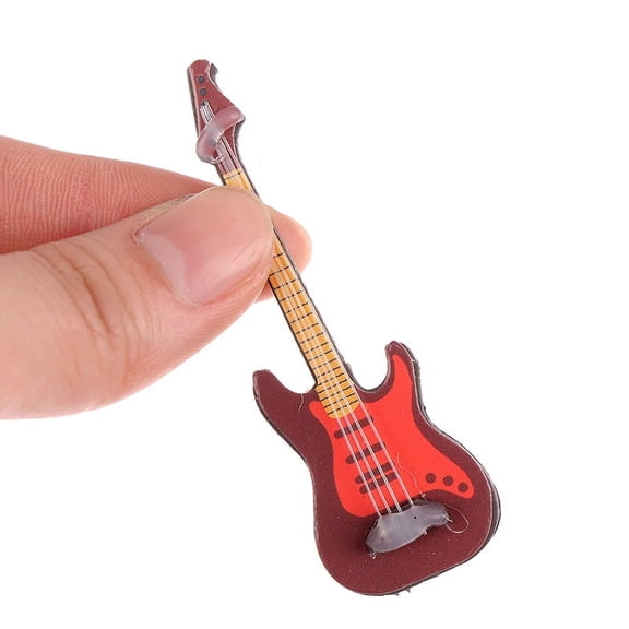 1:12 Dollhouse Miniature Music Instrument Electric Guitar for House Decor