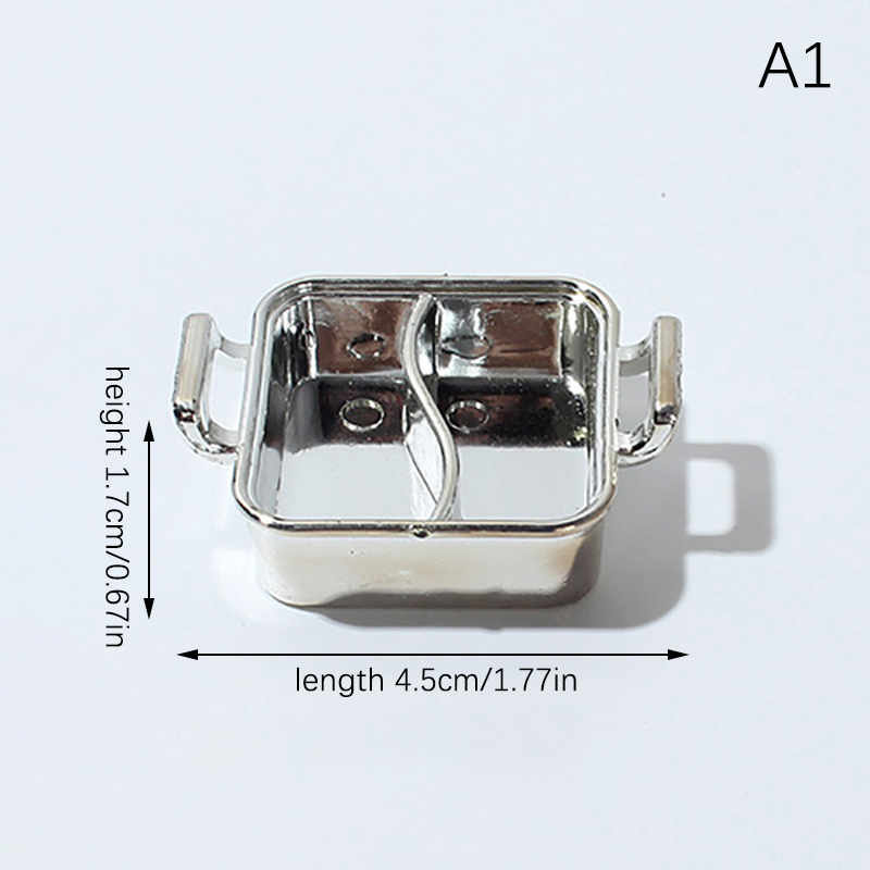 1/12 Dollhouse Simulation Soup Pot Dollhouse Mini Hot Pot Tableware Dolls House Kitchen Cooking Accessories